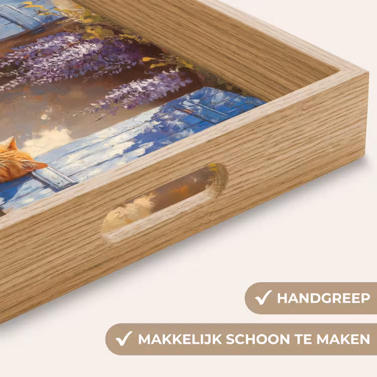 Kat - Stenen vensterbank - Bloemen Dienblad Rechthoek middel -USP_HandgreepNL