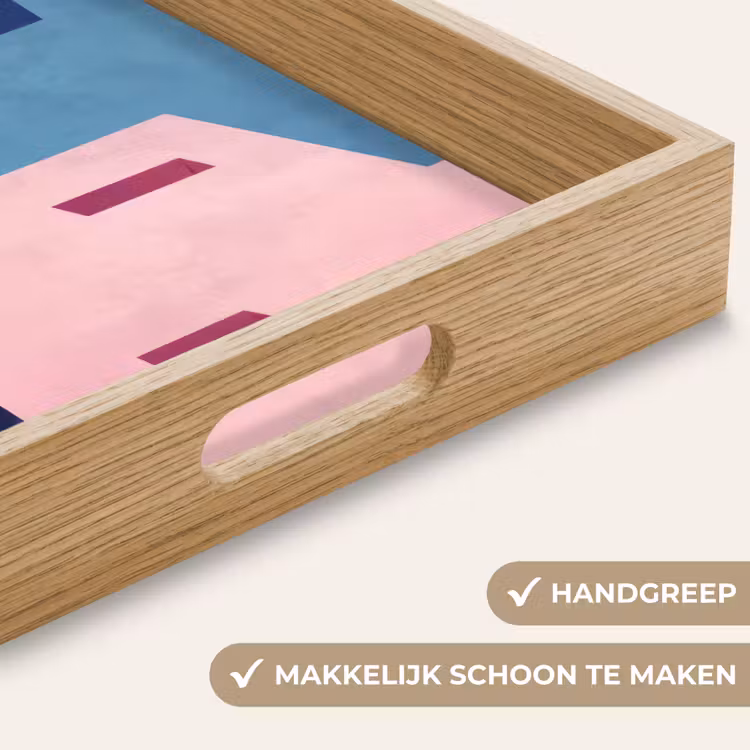 Kat - Trap - Gebouwen - Schaduwcontrasten Dienblad Rechthoek middel -USP_HandgreepNL