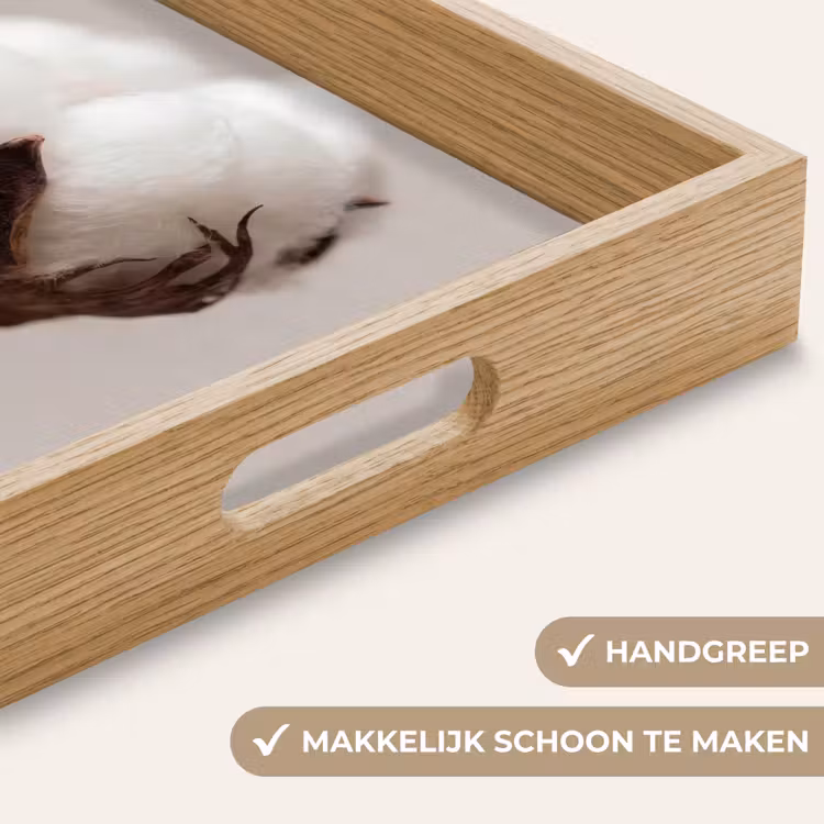 Katoenbol - Minimalistisch - Wit Dienblad Rechthoek middel -USP_HandgreepNL