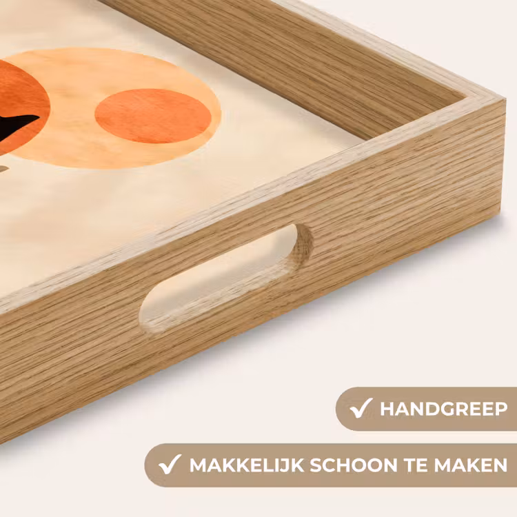 Katten - Zwart - Abstract - Cirkels Dienblad Rechthoek middel -USP_HandgreepNL