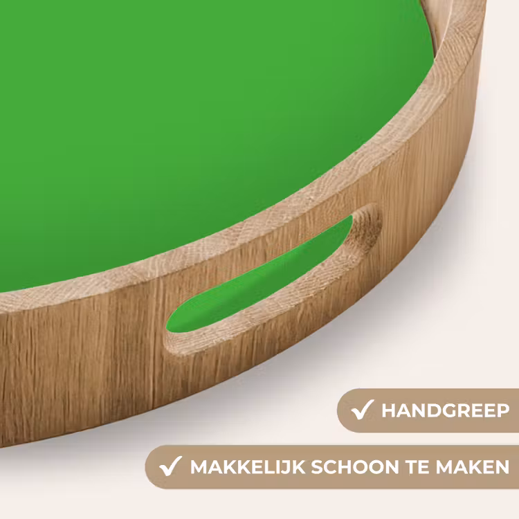 Kelly - Green - Groen Dienblad Rond middel 914 -USP_HandgreepNL