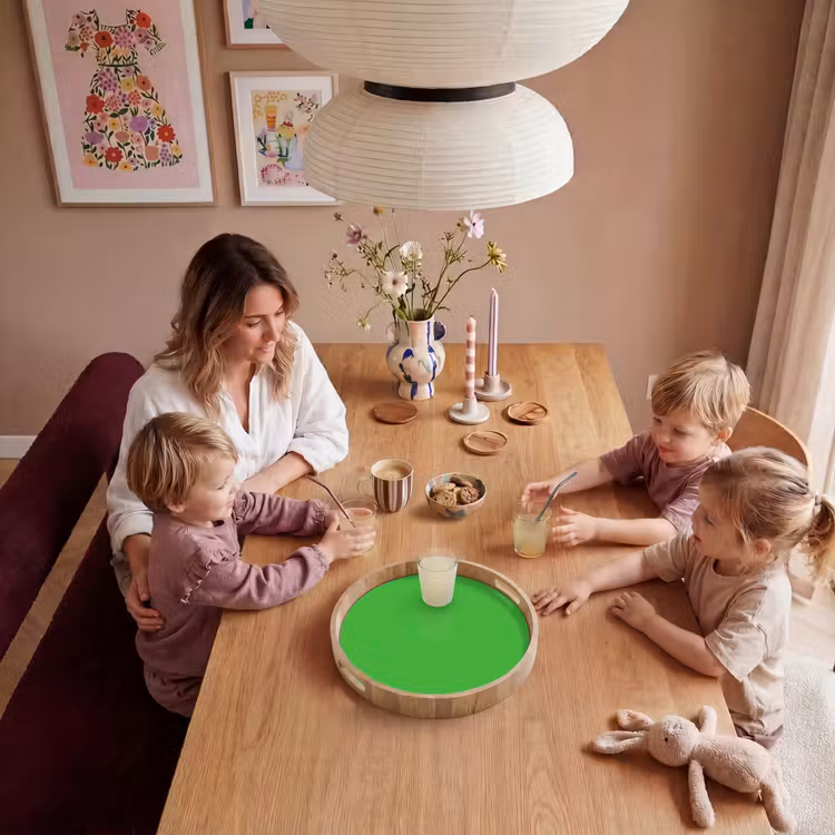Kelly - Green - Groen Dienblad Rond middel 914 -sfeer4