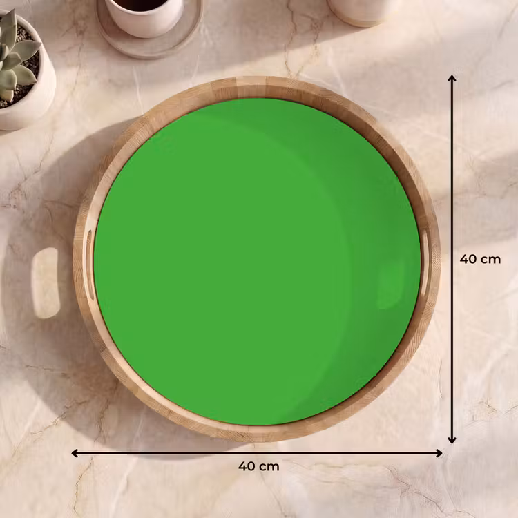 Kelly - Green - Groen Dienblad Rond middel 914 -USP_Formaat