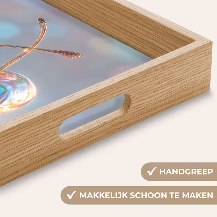 Kersen - Glanzend - Regenboogkleur Dienblad Rechthoek middel -USP_HandgreepNL