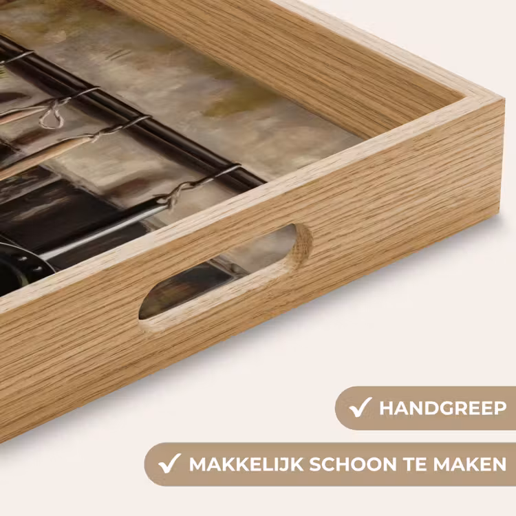 Keukengerei - Rustiek - Tegels - Kruiden Dienblad Rechthoek middel -USP_HandgreepNL