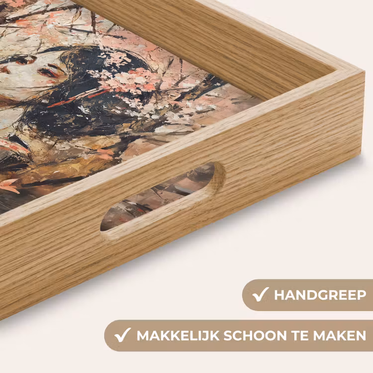 Kimono - Vrouw - kersenbomen Dienblad Rechthoek middel -USP_HandgreepNL