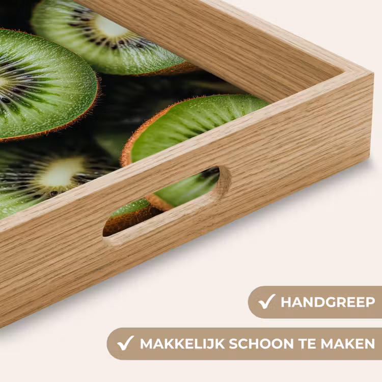 Kiwi - Fruit - Groen Dienblad Rechthoek middel -USP_HandgreepNL