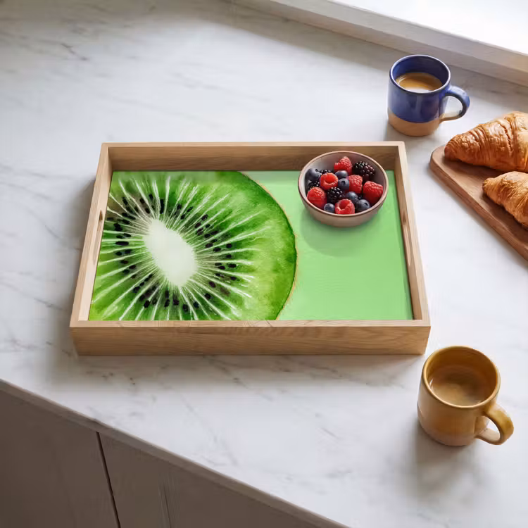 Kiwi - Groen - Fris Dienblad Rechthoek middel -sfeer2