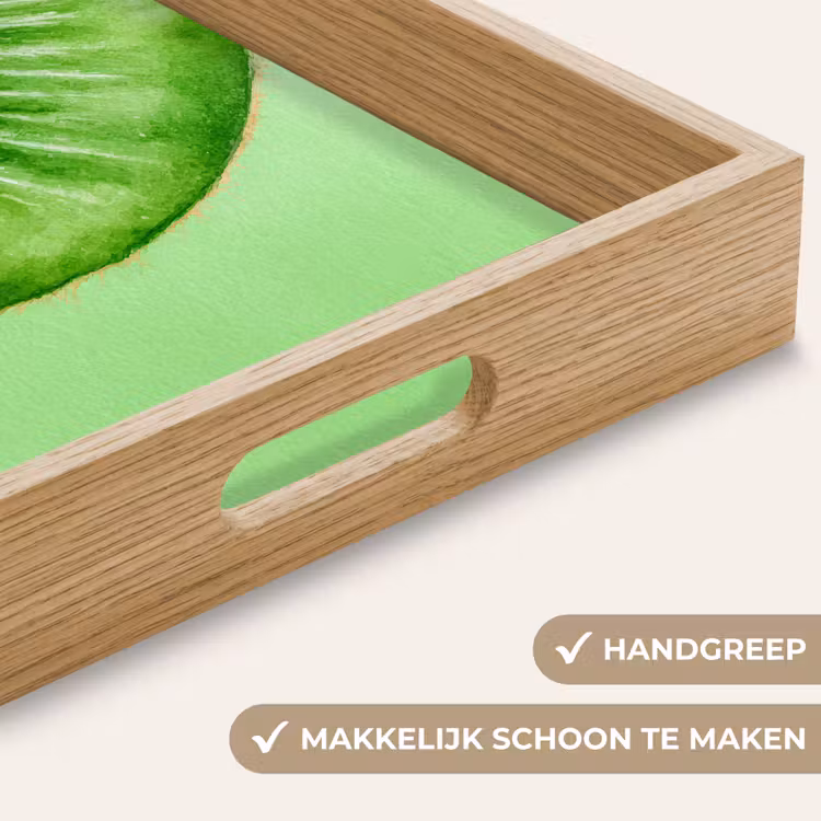 Kiwi - Groen - Fris Dienblad Rechthoek middel -USP_HandgreepNL