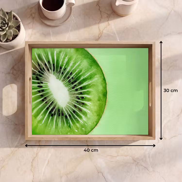 Kiwi - Groen - Fris Dienblad Rechthoek middel -USP_Formaat