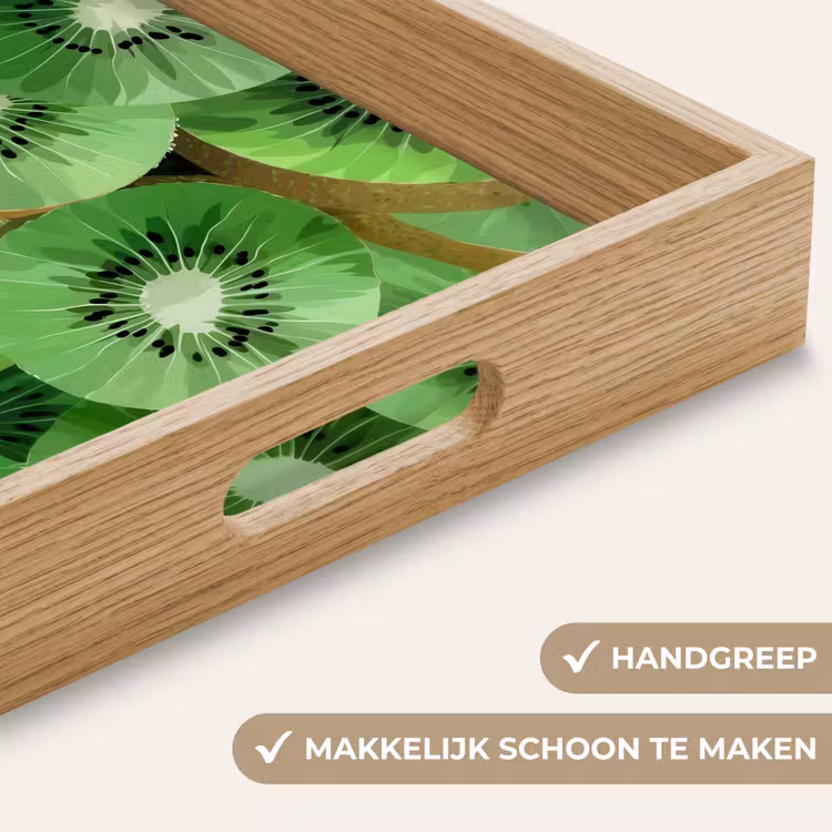 Kiwi - Groen - Pitten Dienblad Rechthoek middel -USP_HandgreepNL