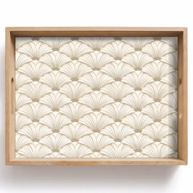 Klassiek - Art - Beige Dienblad Rechthoek middel 911 -z3d_shopping