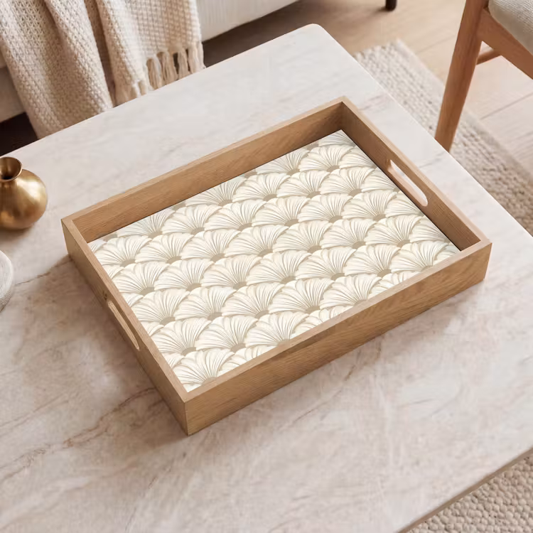 Klassiek - Art - Beige Dienblad Rechthoek middel 911 -sfeer1