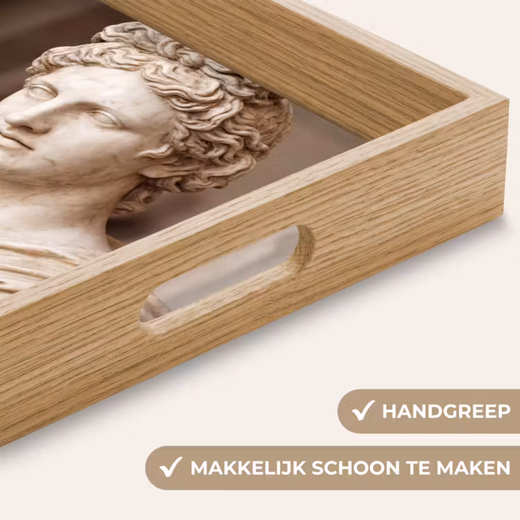 Klassiek - Marmer - Wijn Dienblad Rechthoek middel -USP_HandgreepNL
