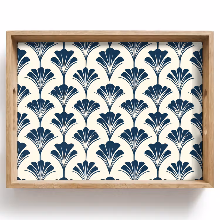 Klassiek - Motief - Blauw Dienblad Rechthoek middel 911 -z3d_shopping