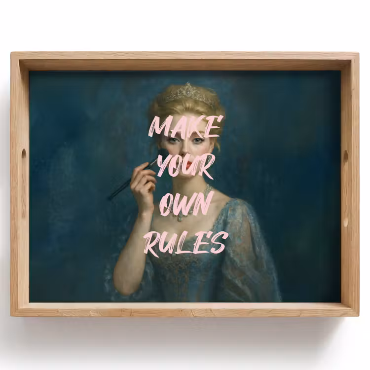 Klassiek - Sierlijk - Roze Dienblad Rechthoek middel -z3d_shopping