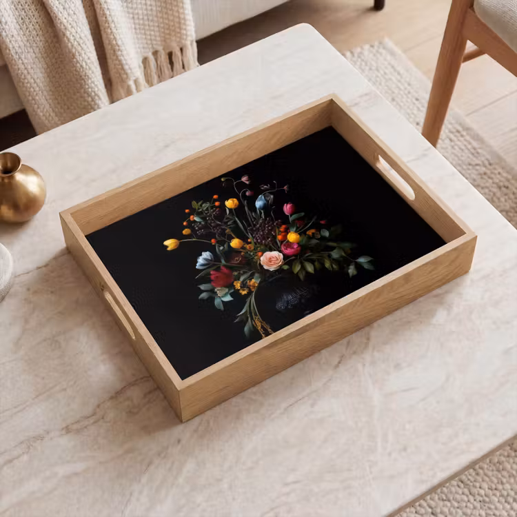 Klassiek - Vaas - Boeket - Bloemen Dienblad Rechthoek middel -sfeer1