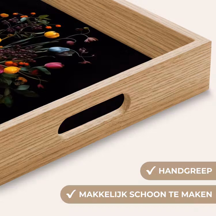 Klassiek - Vaas - Boeket - Bloemen Dienblad Rechthoek middel -USP_HandgreepNL