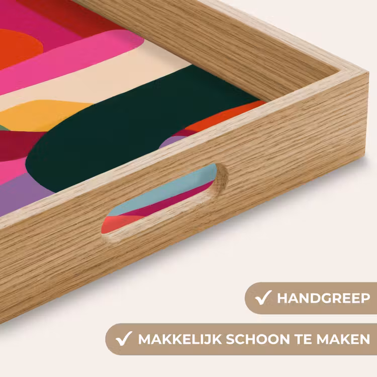 Kleurvakken - Recht - Rond - Abstract Dienblad Rechthoek middel -USP_HandgreepNL