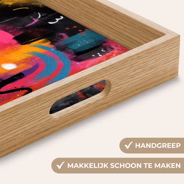 Kleurvlakken - Vormen - Kleurrijk - Abstract Dienblad Rechthoek middel -USP_HandgreepNL