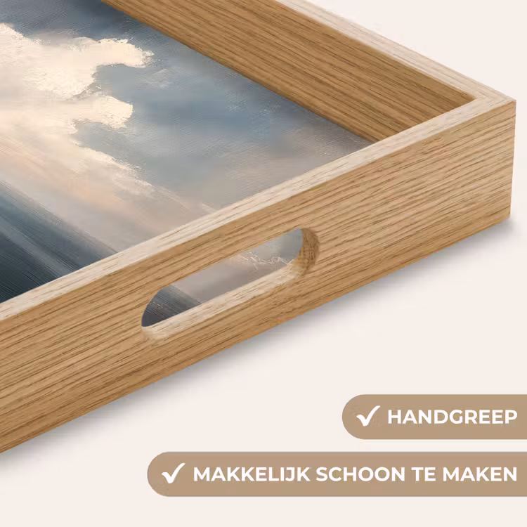 Klif - Zee - Boom Dienblad Rechthoek middel -USP_HandgreepNL