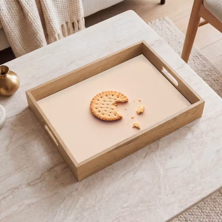 Koekje - Kruimels - beige Dienblad Rechthoek middel -sfeer1