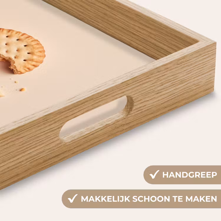 Koekje - Kruimels - beige Dienblad Rechthoek middel -USP_HandgreepNL