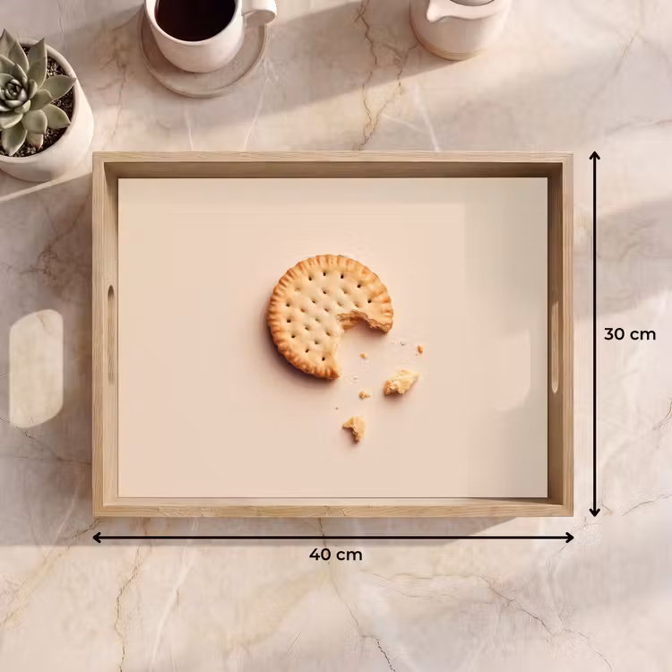 Koekje - Kruimels - beige Dienblad Rechthoek middel -USP_Formaat