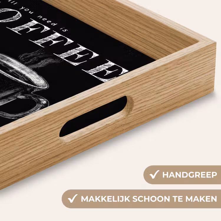 Koffie - Croissant - Tekst Dienblad Rechthoek middel -USP_HandgreepNL