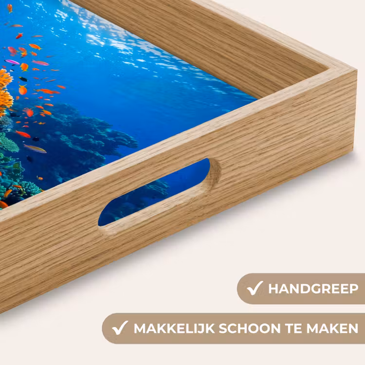 Koraal - Vissen - Oceaan - Natuur - Kleurrijk Dienblad Rechthoek middel -USP_HandgreepNL