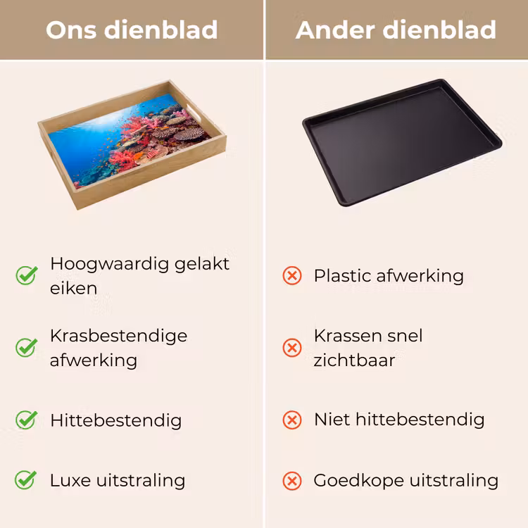Koraalrif - Vissen - Onderwater - Tropisch - Rood Dienblad Rechthoek middel -USP_VergelijkingNL