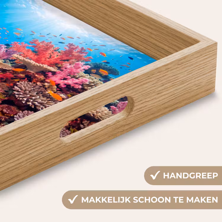 Koraalrif - Vissen - Onderwater - Tropisch - Rood Dienblad Rechthoek middel -USP_HandgreepNL