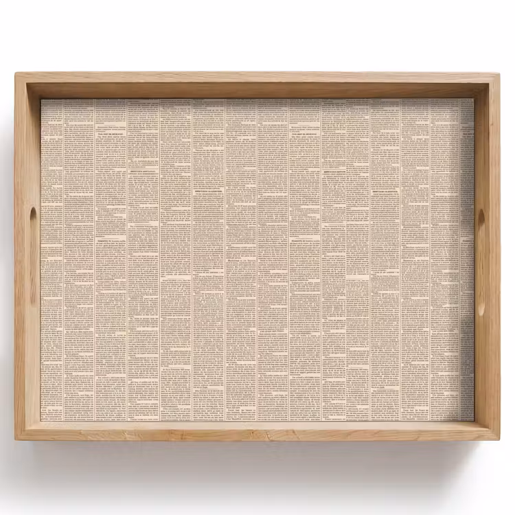 Krant - Nieuws - Historisch - Vintage - Beige Dienblad Rechthoek middel -z3d_shopping
