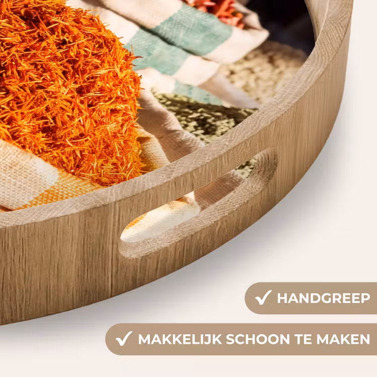 Dienblad - Kruiden - Markt - Kleurrijk - Kruiden - Markt - Kleurrijk Dienblad Rond middel