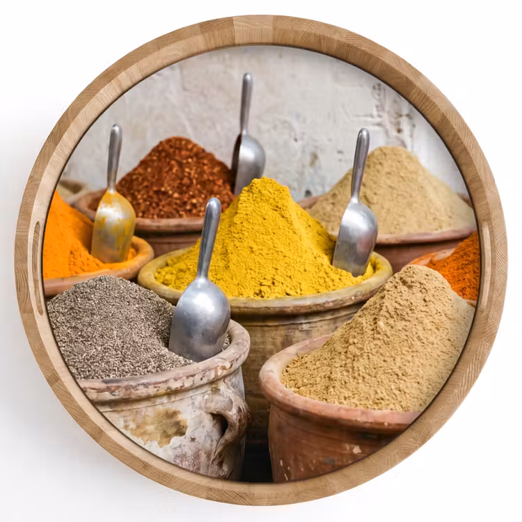Dienblad - Kruiden - Potten - Oosters - Kruiden - Potten - Oosters Dienblad Rond middel