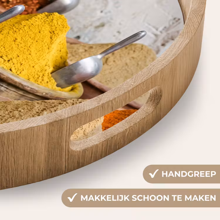 Dienblad - Kruiden - Potten - Oosters - Kruiden - Potten - Oosters Dienblad Rond middel