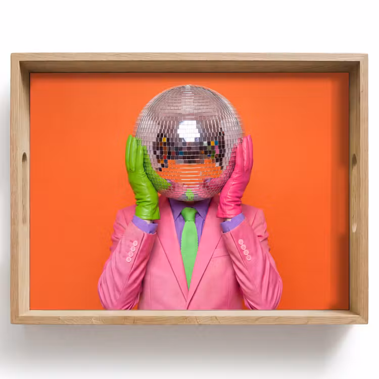 Kunst - Disco bal - Kleurrijk - Modern - Studio Dienblad Rechthoek middel -z3d_shopping