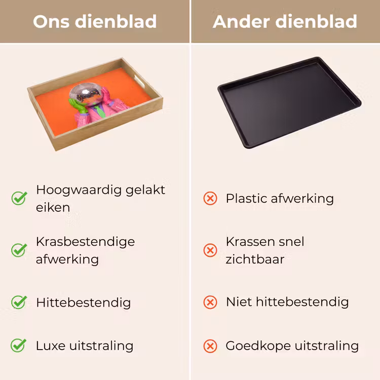 Kunst - Disco bal - Kleurrijk - Modern - Studio Dienblad Rechthoek middel -USP_VergelijkingNL
