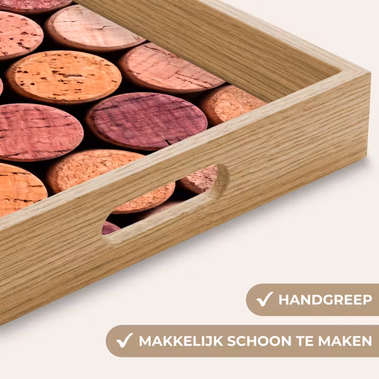 Kurk - Patroon - Abstract - Modern - Rood Dienblad Rechthoek middel -USP_HandgreepNL