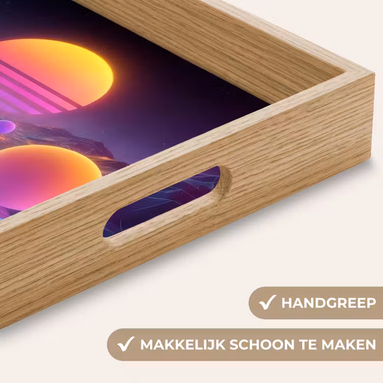 Landschap - Bergen - Bollen - Licht Dienblad Rechthoek middel -USP_HandgreepNL