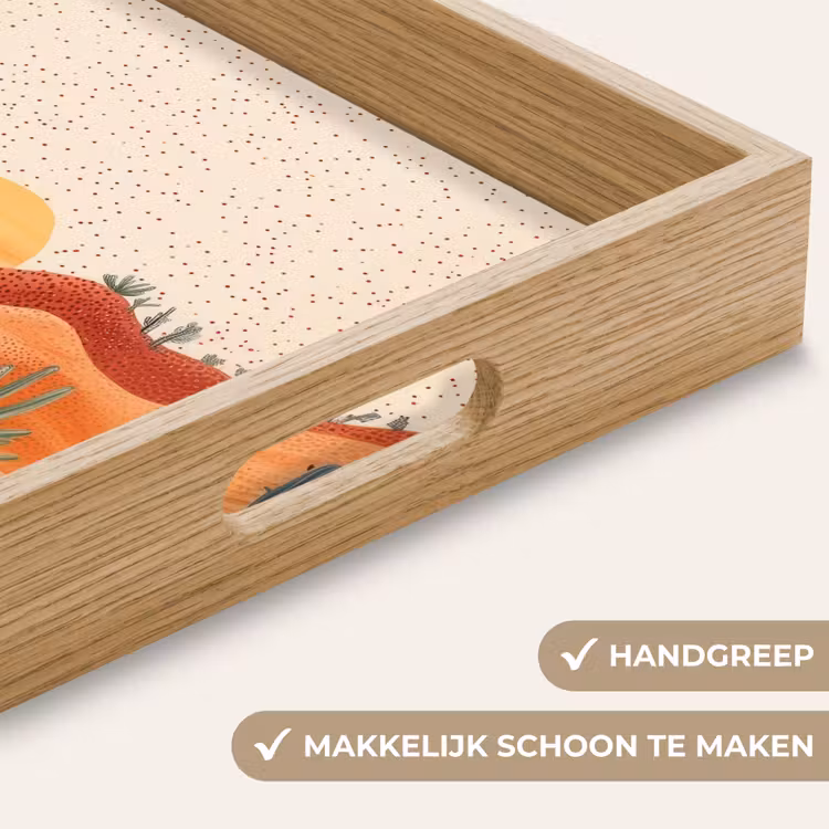Landschap - Heuvels - Zonsondergang Dienblad Rechthoek middel -USP_HandgreepNL