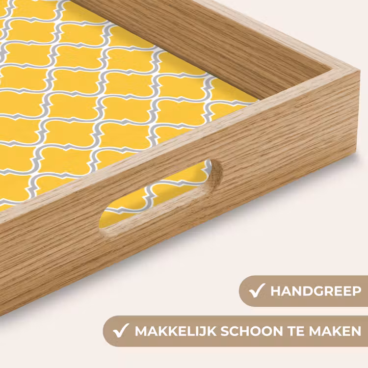 Lantaarn - Arabesk - Elegant - Geel Dienblad Rechthoek middel 911 -USP_HandgreepNL