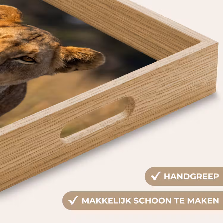 Leeuwin - Gras - Geel Dienblad Rechthoek middel -USP_HandgreepNL
