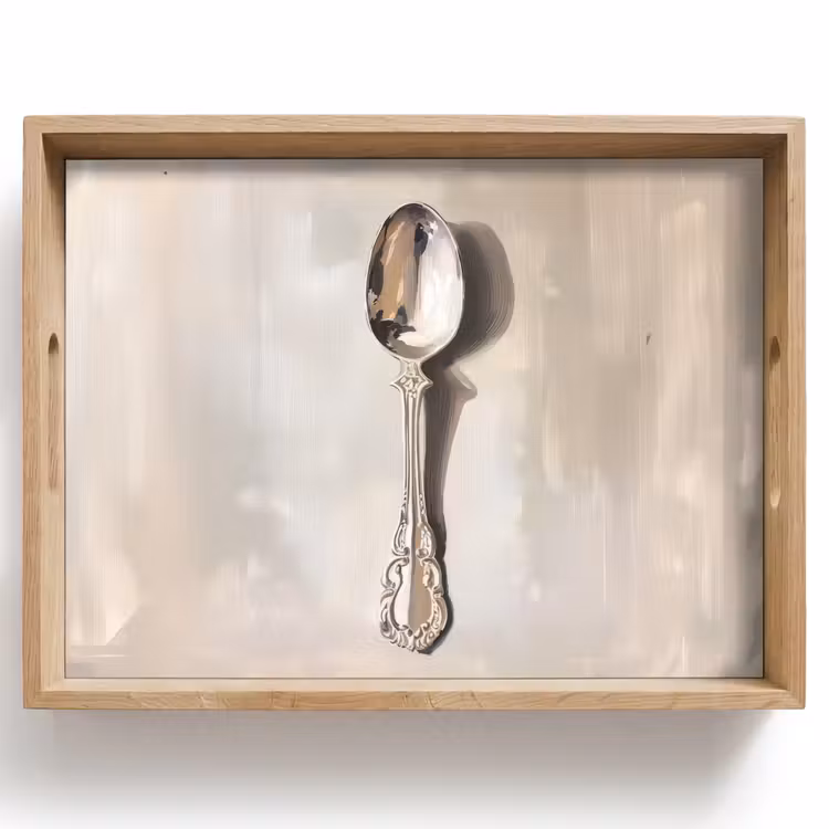 Lepel - Verf - Zilver Dienblad Rechthoek middel -z3d_shopping