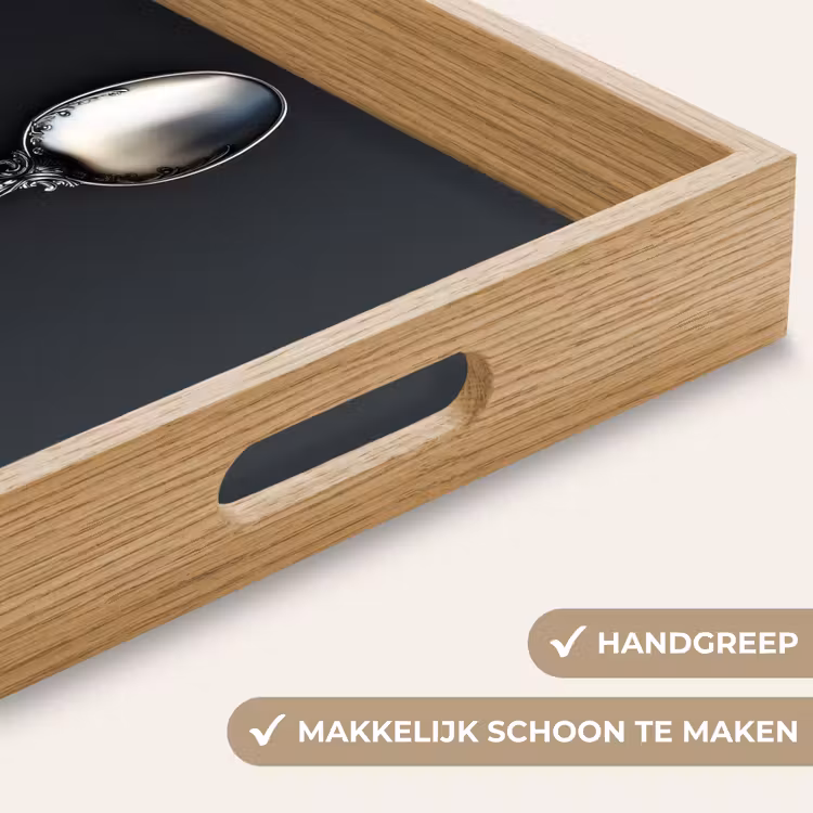 Lepel - Zilver - Metaal Dienblad Rechthoek middel -USP_HandgreepNL