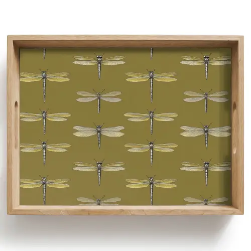 Libellen - Patroon - Groen Dienblad Rechthoek middel 911 -z3d_shopping