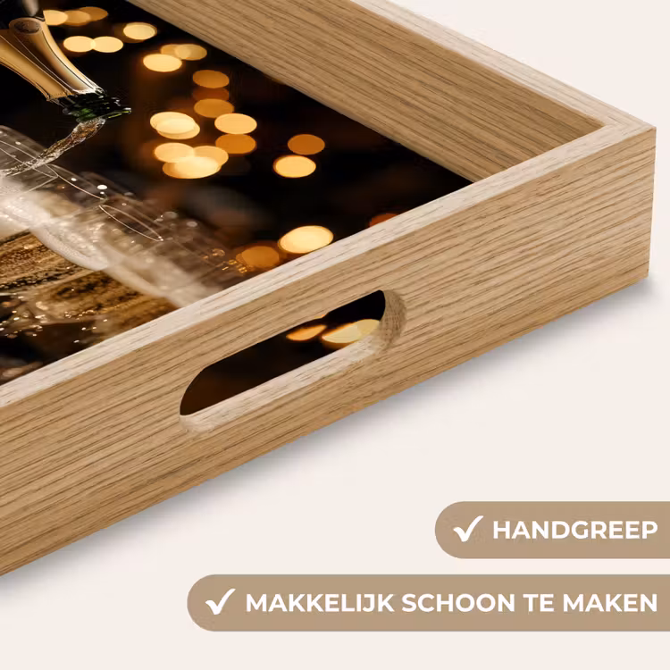 Lichter - Champagner - Gläser Dienblad Rechthoek middel -USP_HandgreepNL