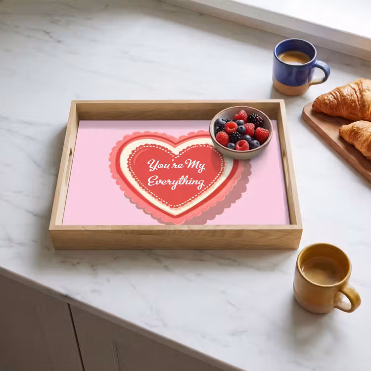Liefde - Hart - Valentijn Dienblad Rechthoek middel -sfeer2