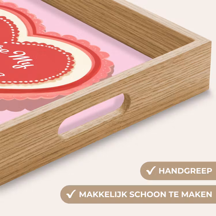 Liefde - Hart - Valentijn Dienblad Rechthoek middel -USP_HandgreepNL