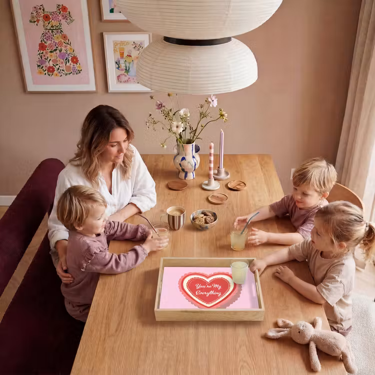 Liefde - Hart - Valentijn Dienblad Rechthoek middel -sfeer4